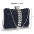 LSE0049 - Wholesale & B2B Gorgeous Navy Crystal Strip Clutch Evening Bag Supplier & Manufacturer