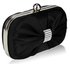 LSE00112-Black Satin Clutch purse