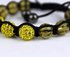 LSB008-Yellow Shamballa Bracelet Crystal-Disco Ball Friendship Bead