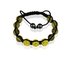 LSB008-Yellow Shamballa Bracelet Crystal-Disco Ball Friendship Bead