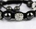 LSB009-White Shamballa Bracelet Crystal-Disco Ball Friendship Bead