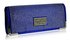LSE00130 - Blue Evening Clutch With Crystal Decoration