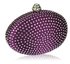 LSE00123 - Purple Diamante Hardcase Clutch Bag
