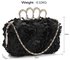 LSE00145- Black Women's Knuckle Rings Evening Bag