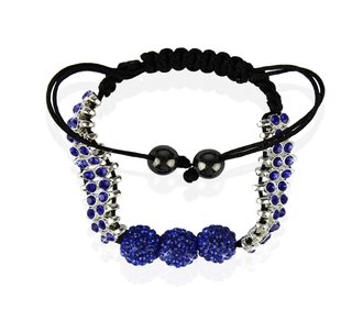 LSB0015-Royal Blue Shamballa Bracelet Crystal-Disco Ball Friendship Bead