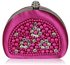LSE00153 - Pink Beaded Pearl Rhinestone Clutch Bag
