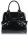 LS005- Black Patent Bow Tote Bag
