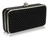 LSE00149 - Black  Hard Case Evening Clutch