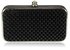 LSE00149 - Black  Hard Case Evening Clutch