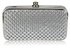 LSE00149 - Silver Hard Case Evening Clutch