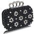 LSE00158- Wholesale & B2B Black Women's Knuckle Rings Clutch With Crystal Decoration Supplier & Manufacturer