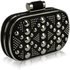 LSE00162 - Studded Box Clutch Bag