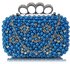 LSE00158- Wholesale & B2B Teal Women's Knuckle Rings Clutch With Crystal Decoration Supplier & Manufacturer