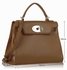 LS0033A - Brown Classic Tote Shoulder Handbag