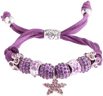 LSB0037-Purple Crystal Bracelet With Star Charm