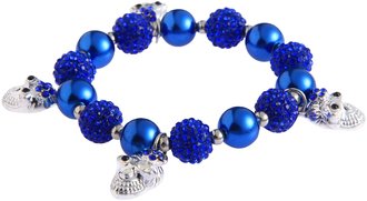LSB0040- Wholesale & B2B Blue Crystal Bracelet With Skull Charms Supplier & Manufacturer