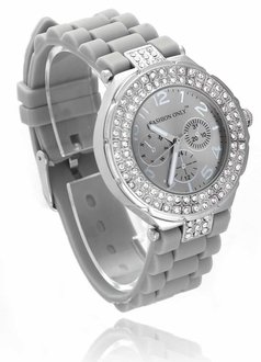 LSW001-Wholesale & B2B Grey Womens Diamante Watch Supplier & Manufacturer