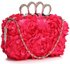 LSE00145- Pink Women's Knuckle Rings Evening Bag