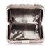 LSE006 - Grey Gorgeous Crystal Satin Rouched Brooch Hard Case Grey Evening Bag