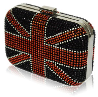 LSE00156- Wholesale & B2B Women's Purple Union Jack Box Clutch Supplier & Manufacturer