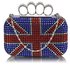 LSE00170 - Wholesale & B2B Blue Union Jack Knuckle Rings Clutch With Crystal Decoration Supplier & Manufacturer