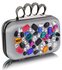 LSE00171 - Wholesale & B2B Silver  Knuckle Rings Clutch With Crystal Decoration Supplier & Manufacturer