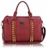 LS00240 - Wholesale & B2B L.S Fashion Red Stunning  Studded Barrel Bag With Long Strap Supplier & Manufacturer