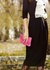 LSE0049 - Gorgeous Pink Crystal Strip Clutch Evening Bag