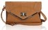 LSE00174 - Brown Flapover Clutch Purse