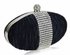 LSE0044 - Navy Ruched Satin Clutch With Crystal Trim