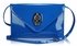 LSE00180- Blue Patent Skull Clutch purse