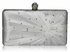 LSE0080 - Ivory Satin Crystal Clasp Evening Evening Clutch Bag