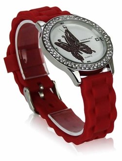 LSW0018- Wholesale & B2B Red Womens Butterfly Diamante Watch Supplier & Manufacturer
