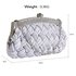 LSE00192 - Silver Crystal Evening Clutch Bag