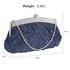 LSE00192 - Navy Crystal Evening Clutch Bag