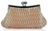 LSE00193 - Nude Crystal Evening Clutch Bag