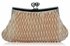 LSE00193 - Nude Crystal Evening Clutch Bag