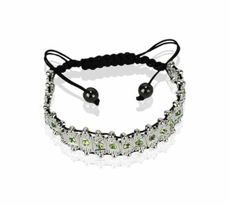LSB0060- Light Green Crystal Bracelet