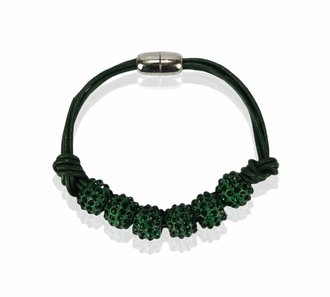 LSB0058- Dark Green Crystal Bracelet