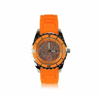 LSW0011- Women's Orange Crystal Watch