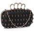 LSE00184 - Wholesale & B2B Black Women's Knuckle Rings Evening Bag Supplier & Manufacturer