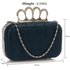 LSE00195- Navy Skull Embossed Clutch Bag