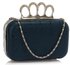 LSE00195- Navy Skull Embossed Clutch Bag