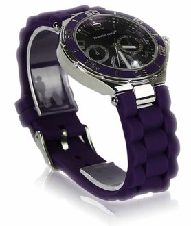 LSW0015- Wholesale & B2B Purple Unisex Diamante Watch Supplier & Manufacturer