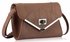 LSE00174 - Nude Flapover Clutch Purse