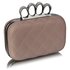 LSE00189 - Nude  Knuckle Clutch/Crossbody purse