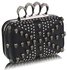 LSE00197- Wholesale & B2B Black Women's  Knuckle Rings Evening Bag Supplier & Manufacturer