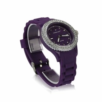 LSW0017- Wholesale & B2B Purple Fashion Diamante Watch Supplier & Manufacturer