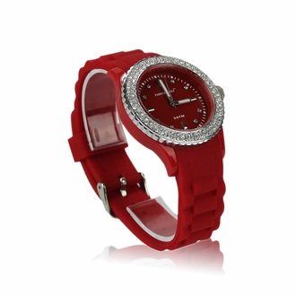LSW0017- Wholesale & B2B Red Fashion Diamante Watch Supplier & Manufacturer