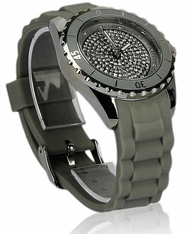 LSW0011- Women's Grey Crystal Watch